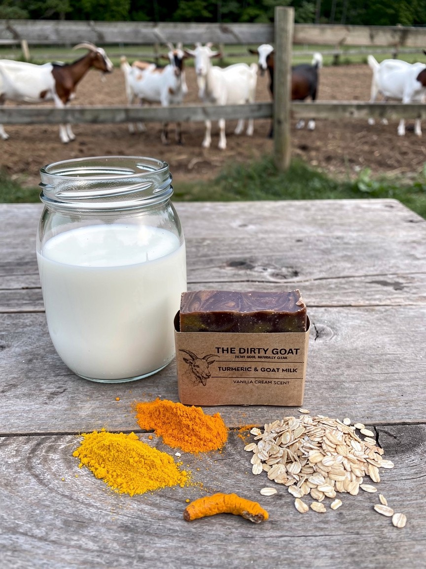 turmeric goat milk soap bar